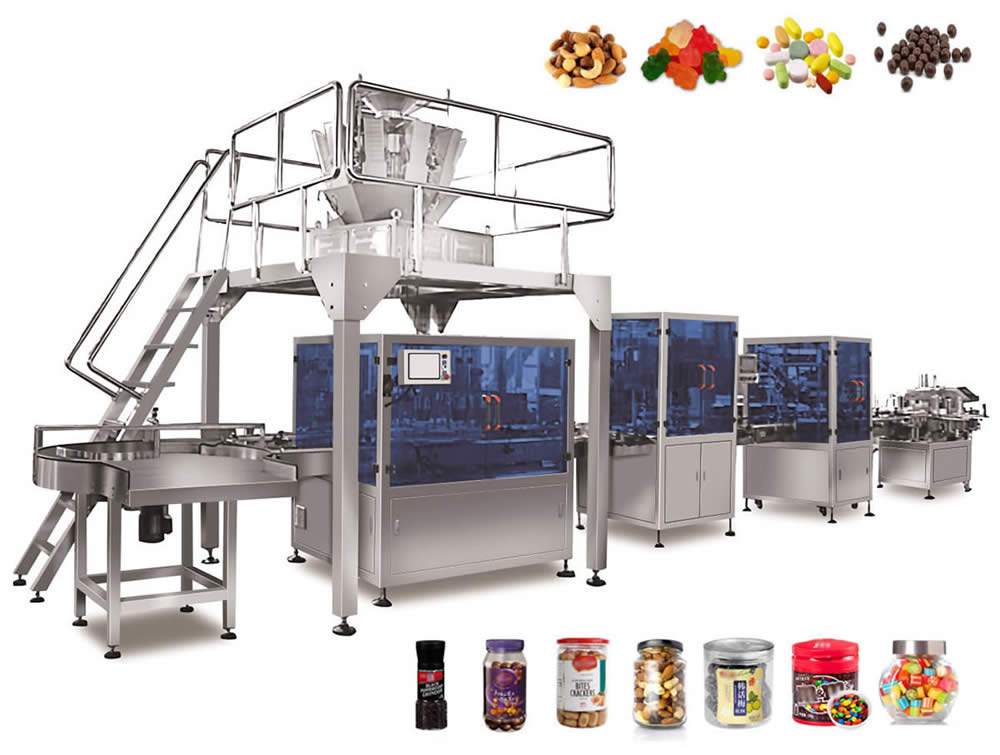 Fully automatic particle packaging production line
